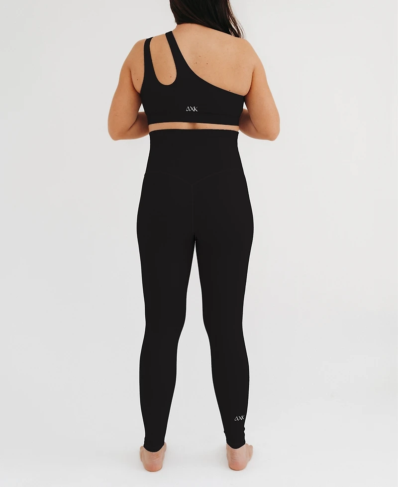 Axk Women's Athletic Maternity Legging with Supportive Belly Band