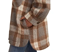 Lucky Brand Women's Oversized Plaid Shirt Jacket
