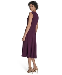 Calvin Klein Women's V-Neck Sleeveless Midi Dress