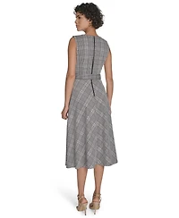 Calvin Klein Women's Plaid Sleeveless Midi Dress