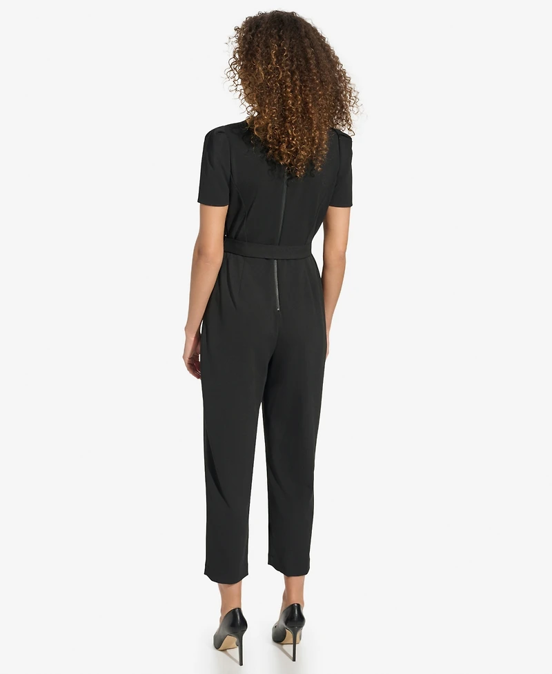 Calvin Klein Women's Puff Sleeve Jumpsuit