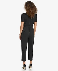 Calvin Klein Women's Puff Sleeve Jumpsuit