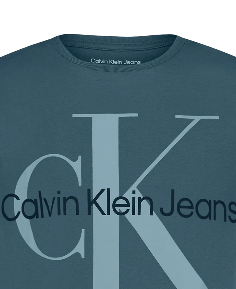 Calvin Klein Big Boys Monogram Logo Short Sleeve T-Shirt