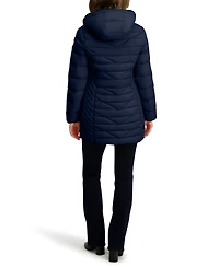 Nautica Women's Faux-Fur-Lined Hooded Puffer Coat