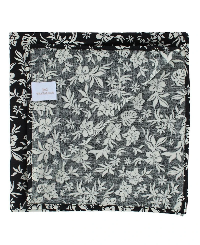 Trafalgar Men's Oleander Floral and Vine Patterned Handkerchief (Single)