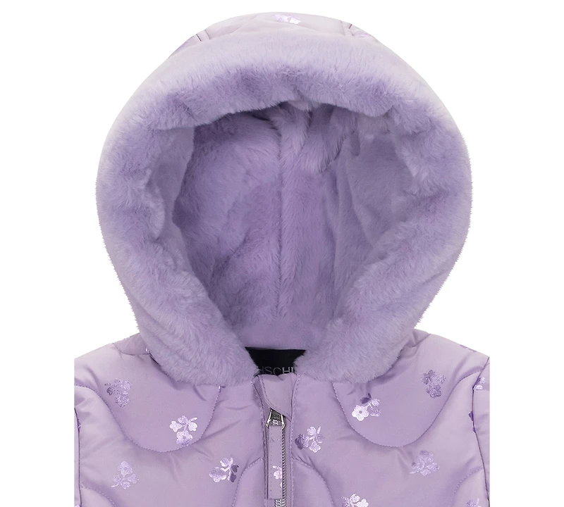 S Rothschild & Co Baby Girls 2-Piece Print Wave Jacket and Mittens Set