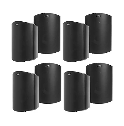 Polk Audio Atrium6 All Weather Outdoor Loudspeakers - 8 Pack (Black)