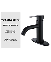 Greenspring Single Hole Single-Handle Bathroom Faucet in Matte Black