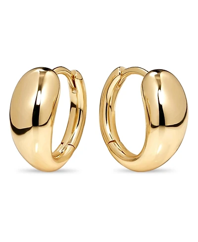 Devata Teardrop Hoop Earrings in Gold Plated Sterling Silver