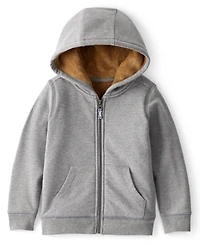 Carter's Toddler Boys Long Sleeve Hooded Zip-Up Hoodie