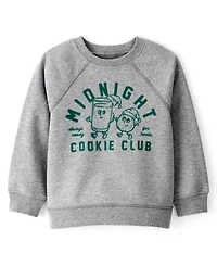 Carter's Toddler Boys Midnight Cookie Club Long Sleeve Pullover Sweatshirt