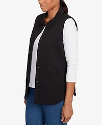 Ruby Rd. Petite Quilted Terry Inner Beauty Vest Jacket