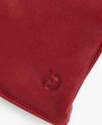 Cole Haan Leather Cashmere Blend Lined Basic Tech Tip Gloves