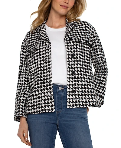 Liverpool Los Angeles Petite Boxy Notch Collar Shacket