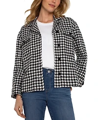 Liverpool Los Angeles Petite Boxy Notch Collar Shacket