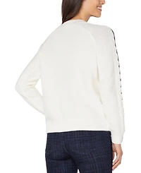 Liverpool Los Angeles Petite Long Sleeve Crewneck Sweater