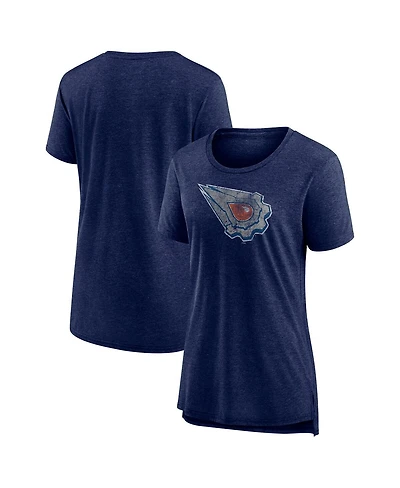 Fanatics Women's Heather Navy Edmonton Oilers Special Edition 2.0 Modern T-Shirt