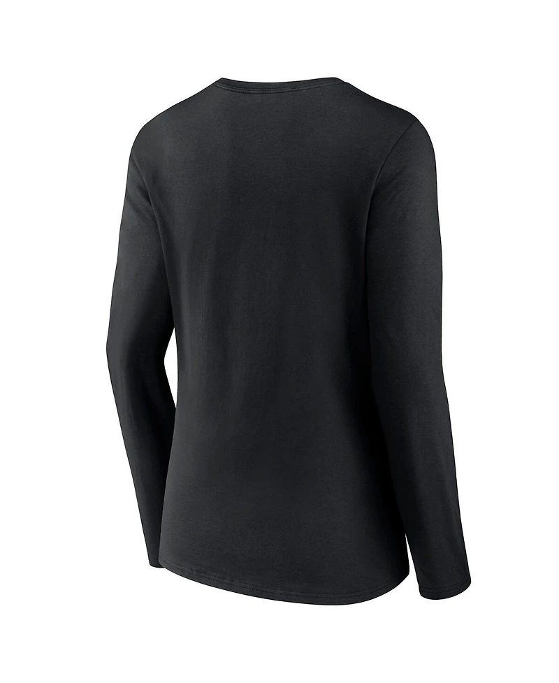 Fanatics Women's Black Cincinnati Bengals Hometown Sweep Long Sleeve V-Neck T-Shirt