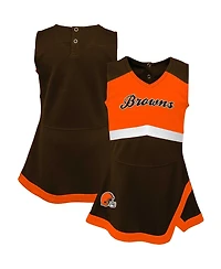 Outerstuff Baby Boys and Girls Brown Cleveland Browns Cheer Captain Jumper Dress