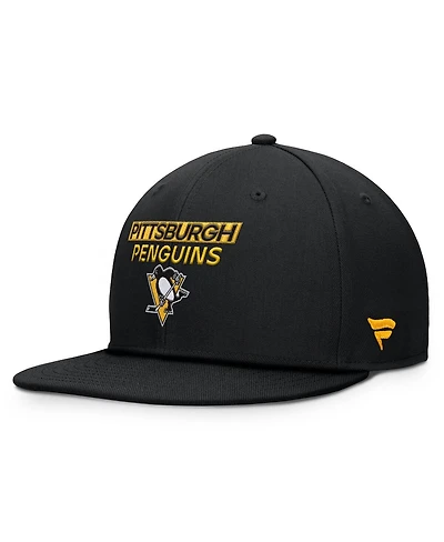 Fanatics Men's Black Pittsburgh Penguins Authentic Pro Prime Snapback Hat