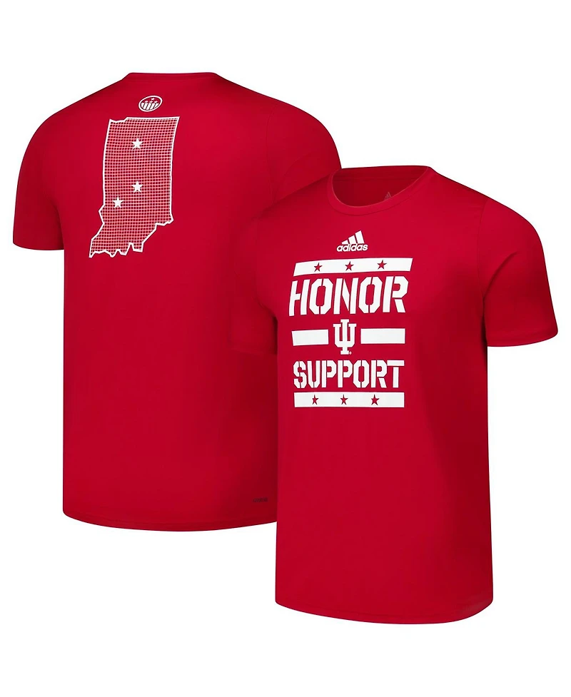 Adidas Men's Crimson Indiana Hoosiers Honor Support Pre-Game T-Shirt