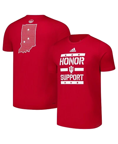 Adidas Men's Crimson Indiana Hoosiers Honor Support Pre-Game T-Shirt