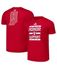 Adidas Men's Crimson Indiana Hoosiers Honor Support Pre-Game T-Shirt