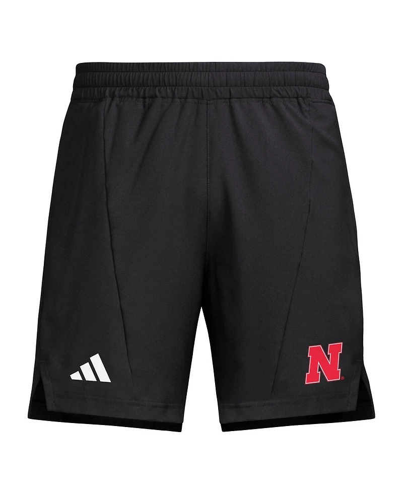 Adidas Men's Black Nebraska Huskers Program Woven Training Shorts