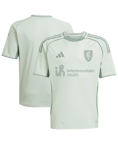 Adidas Big Boys and Girls Light Green Real Salt Lake 2025 One Planet Pre-Match Jersey