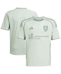 Adidas Big Boys and Girls Light Green Real Salt Lake 2025 One Planet Pre-Match Jersey