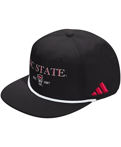 Adidas Men's and Women's Black Nc State Wolfpack Seasonal Rope Adjustable Hat