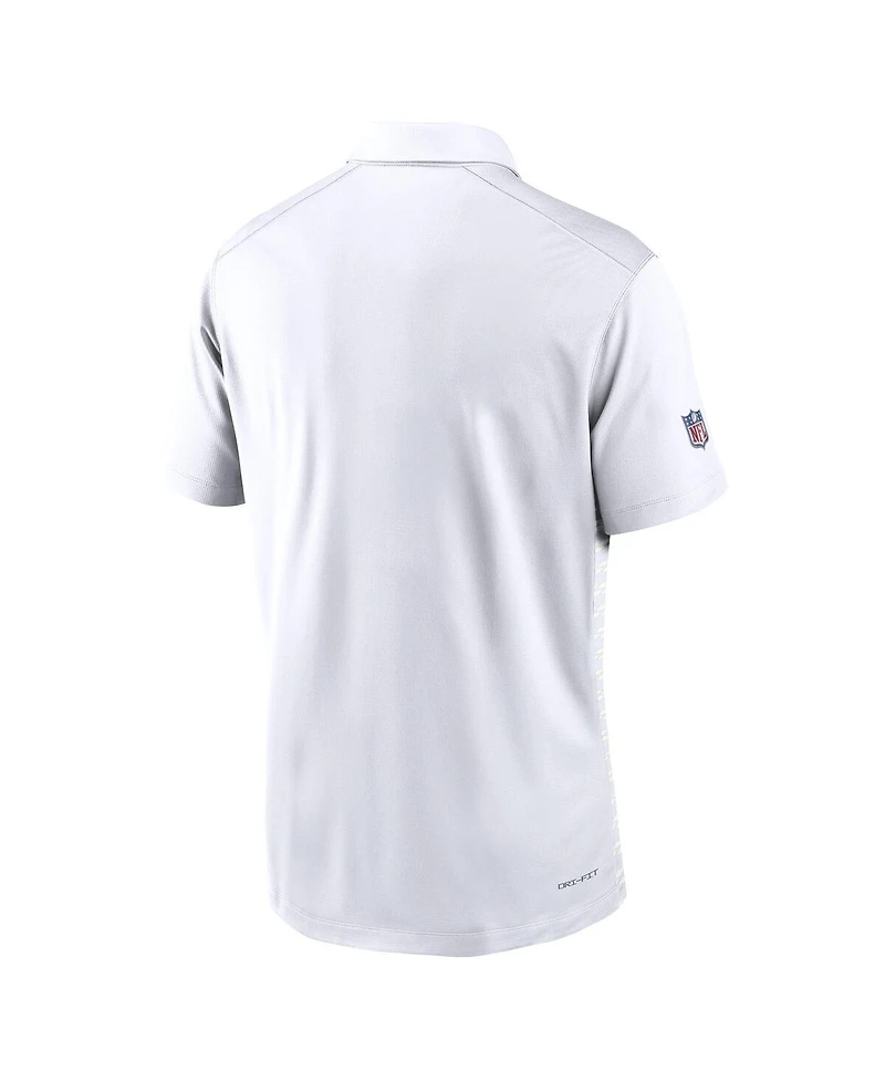 Nike Men's White Buffalo Bills Sideline Victory Dri-fit Polo Shirt