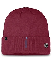 Fanatics Men's Burgundy Colorado Avalanche Authentic Pro Cuffed Knit Hat