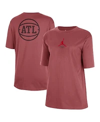 Jordan Women's Red Atlanta Hawks Courtside Statement Edition Boyfriend T-Shirt