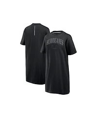 Fanatics Women's Black Miami Hurricanes Elements Go Tri-Blend T-Shirt Dress
