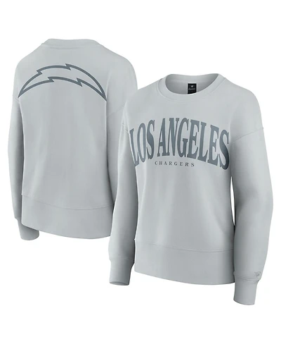 Fanatics Women's Gray Los Angeles Chargers Elements Pullover Sweatshirt