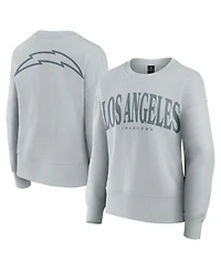 Fanatics Women's Gray Los Angeles Chargers Elements Pullover Sweatshirt