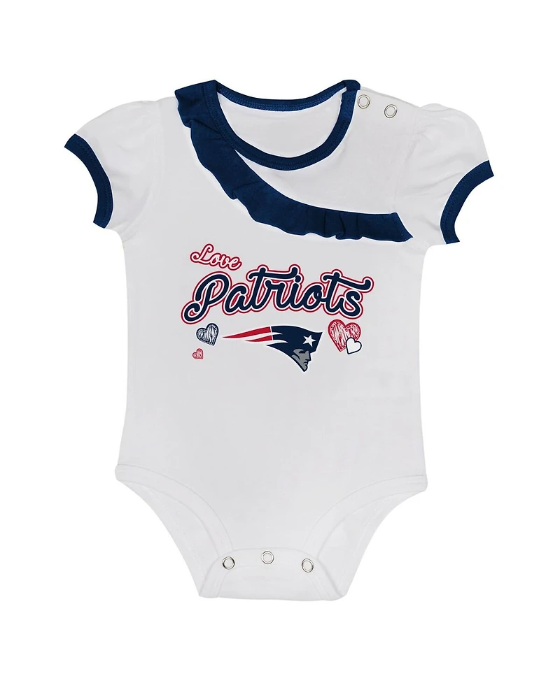 Outerstuff Baby Boys and Girls New England Patriots Love My Team Bodysuit Skirt Set