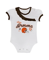 Outerstuff Baby Boys and Girls Cleveland Browns Love My Team Bodysuit Skirt Set