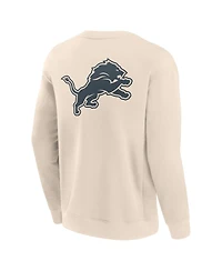 Fanatics Men's Cream Detroit Lions Elements Future Ground Lettering Pullover Sweatshirt