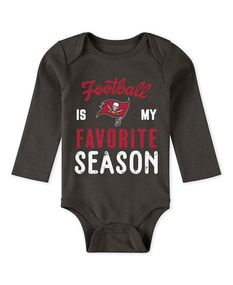 Wear by Erin Andrews Baby Boys and Girls 3-Piece Tampa Bay Buccaneers Turn Me Around Bodysuits and Pant Set