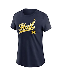 Jordan Women's Navy Michigan Wolverines Local Script T-Shirt