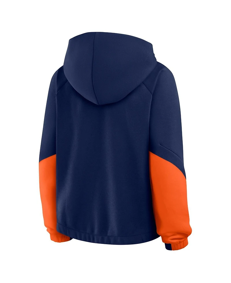 Fanatics Women's Navy Denver Broncos Oversized Redzone Bubble Screen Pullover Hoodie