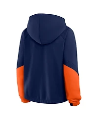 Fanatics Women's Navy Denver Broncos Oversized Redzone Bubble Screen Pullover Hoodie