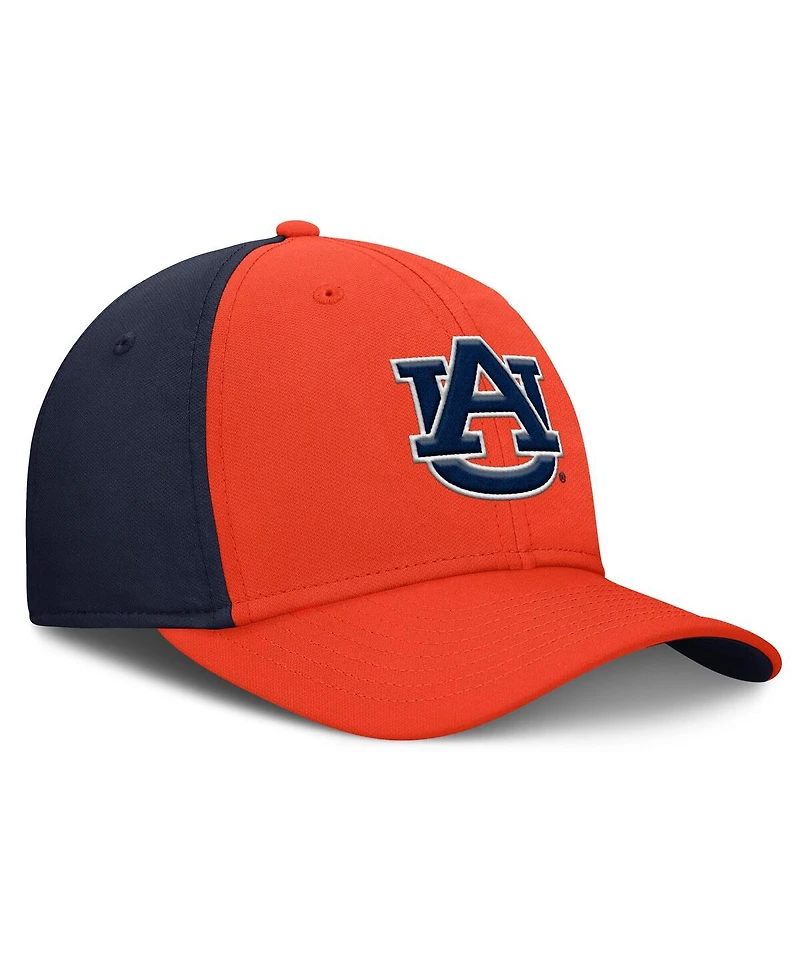 Nike Men's Orange/Navy Auburn Tigers 2025 Sideline Rise Local Dri-fit Flex Hat