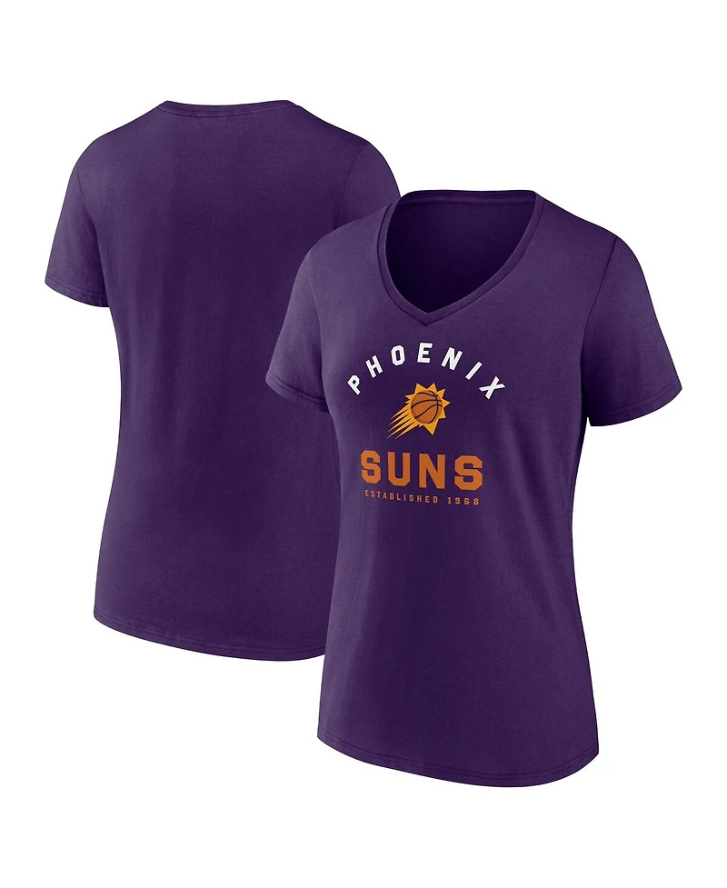 Logo Athletic Women's Purple Phoenix Suns Unrivaled V-Neck T-Shirt