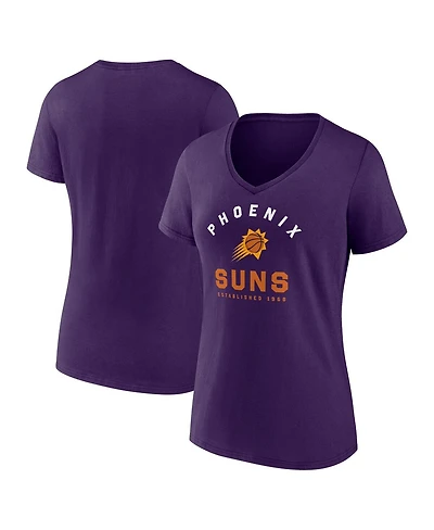 Logo Athletic Women's Purple Phoenix Suns Unrivaled V-Neck T-Shirt