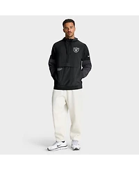 Nike Men's Black Las Vegas Raiders Sideline Anorak Half-Zip Hoodie Jacket