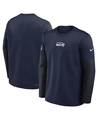 Nike Men's College Navy Seattle Seahawks Sideline Scripted to Win Performance Long Sleeve T-Shirt