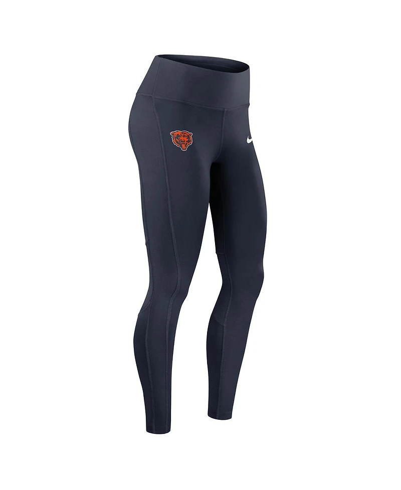 Nike Women's Navy Chicago Bears Primetime Epic Fast Performance Leggings